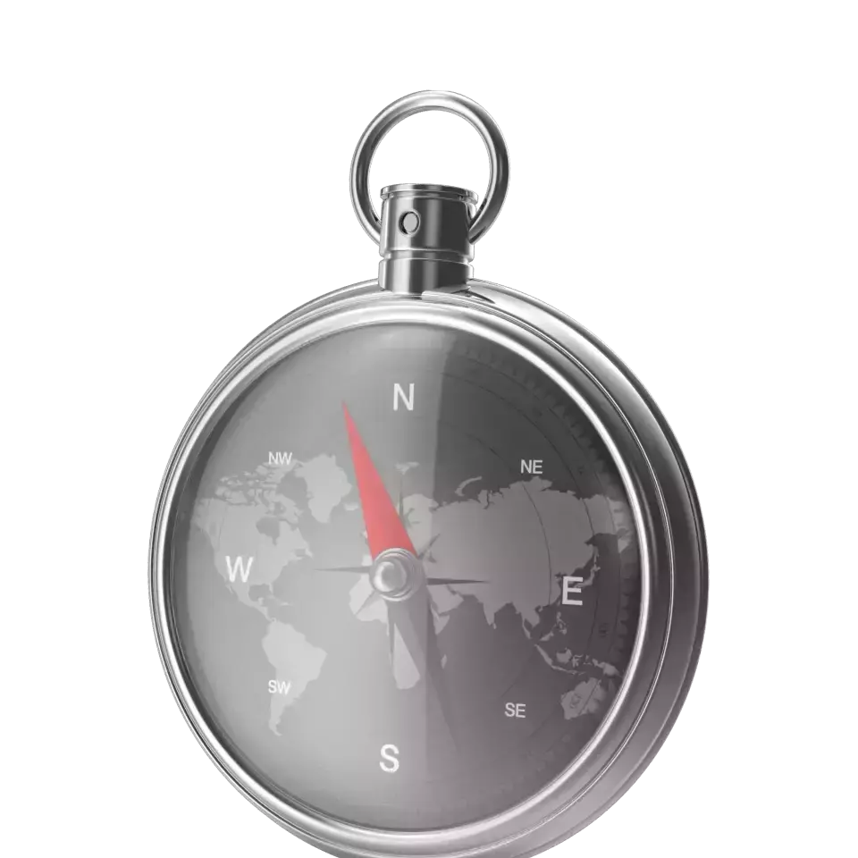compass pointing to the north